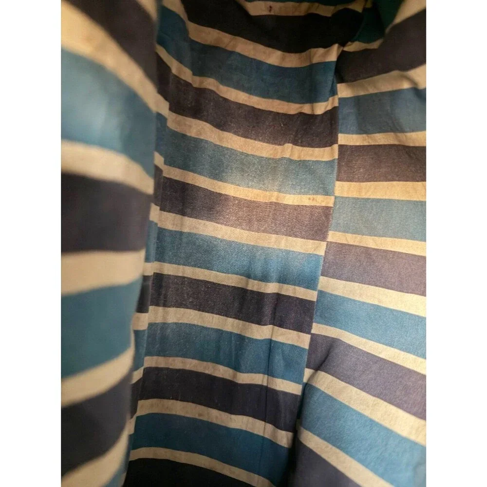 Tory Burch Black Slouchy Nylon Tote – Leather Trim, Striped Lining Description: